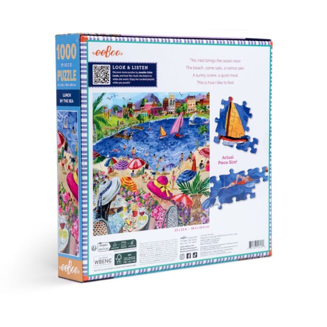 eeBoo 1000 Pc Puzzle - Lunch by the Sea - Image 2
