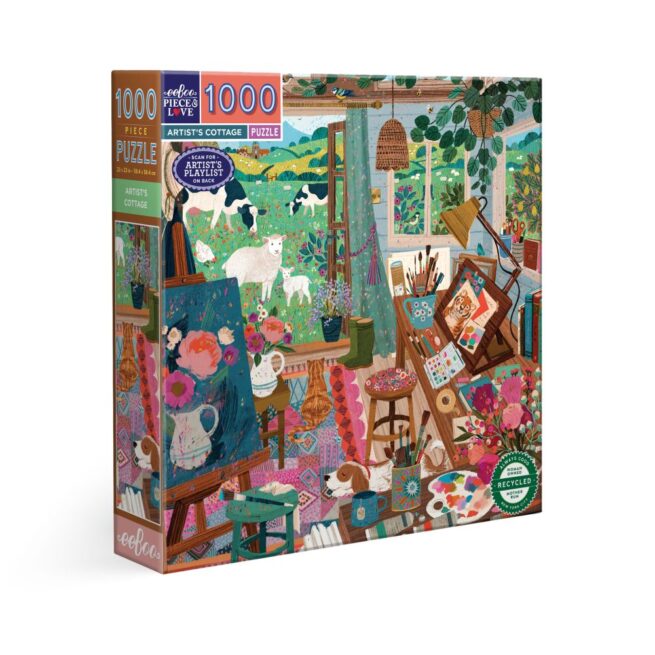 eeBoo 1000 Pc Puzzle - Artist's Cottage