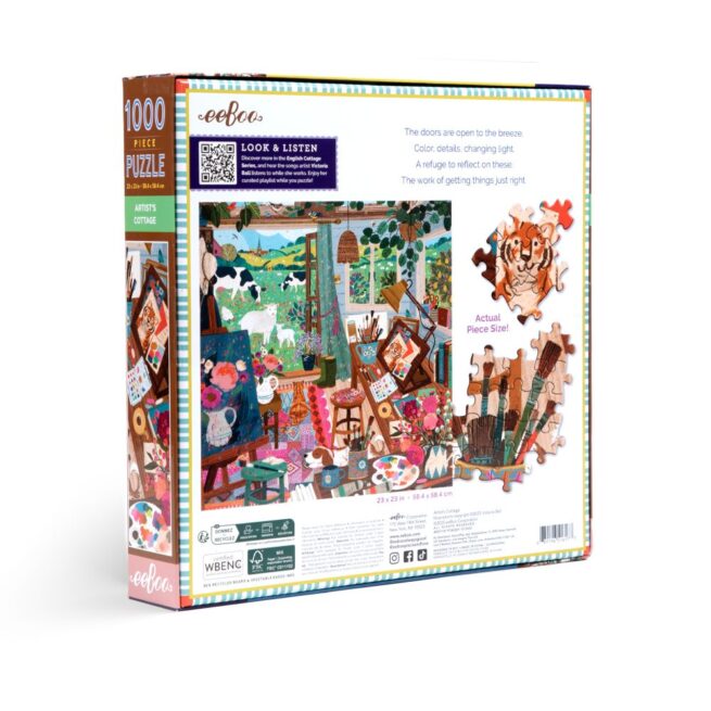 eeBoo 1000 Pc Puzzle - Artist's Cottage - Image 2