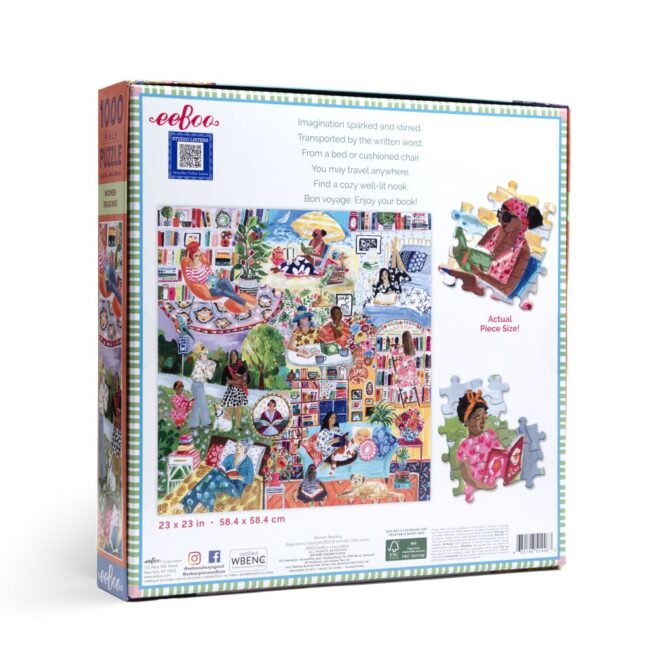 eeBoo 1000 Pc Puzzle - Women Reading - Image 3