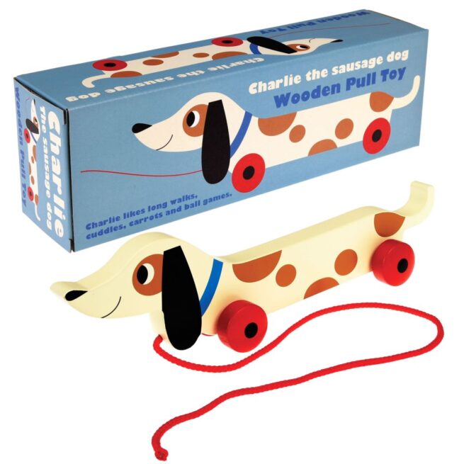 Rex London Wooden Pull Toy - Charlie - Image 3