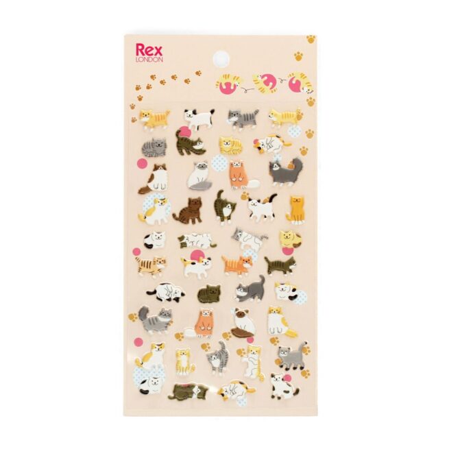 Rex London Puffy Stickers - Cats