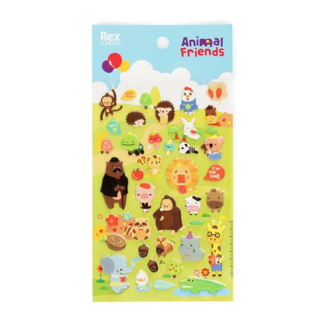 Rex London Puffy Stickers – Animal Friends