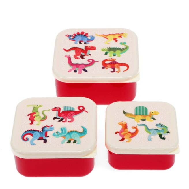 Rex London Snack Box Set of 3 - Baby Dinosaur