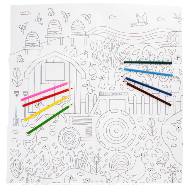 Rex London Large Colouring Poster - On the Farm - Image 2