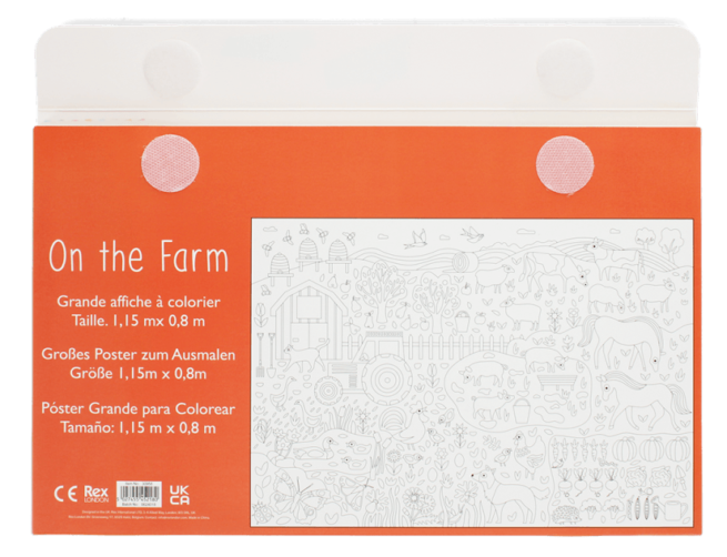 Rex London Large Colouring Poster - On the Farm - Image 3