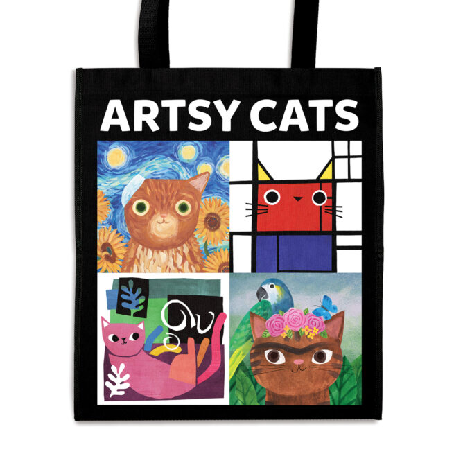 Mudpuppy Reusable Shopping Bag - Artsy Cats