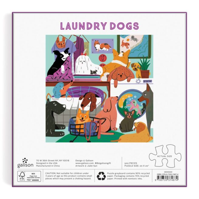 Mudpuppy 500 Pc Puzzle - Laundry Dogs - Image 5
