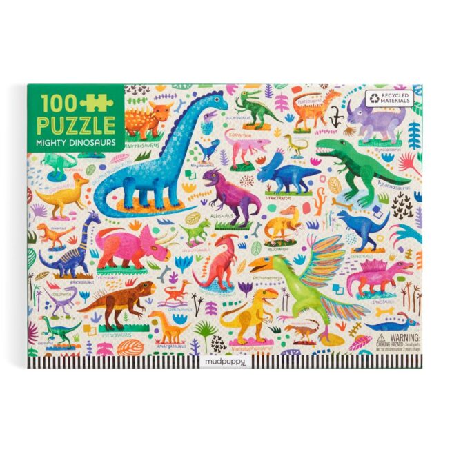 Mudpuppy 100 Pc Puzzle - Mighty Dinosaurs - Image 2