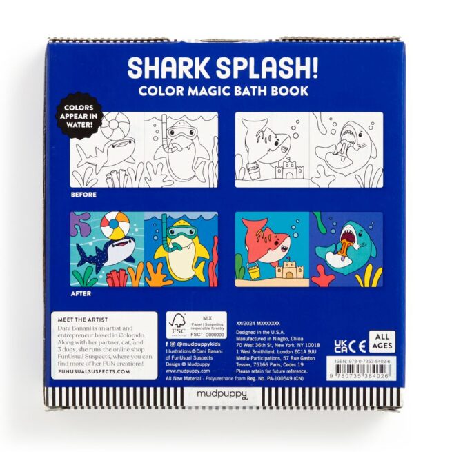 Mudpuppy Magic Bath Book - Shark Splash - Image 5