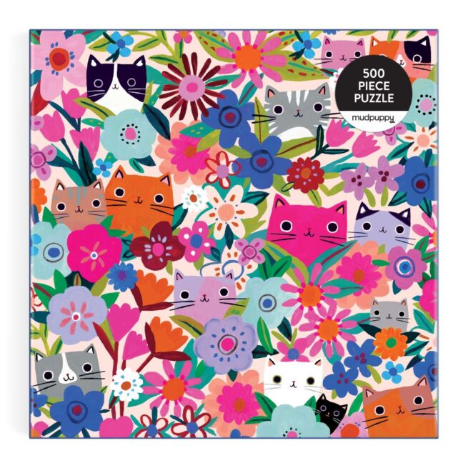 Mudpuppy 500 Pc Puzzle - Blooming Cats - Image 2