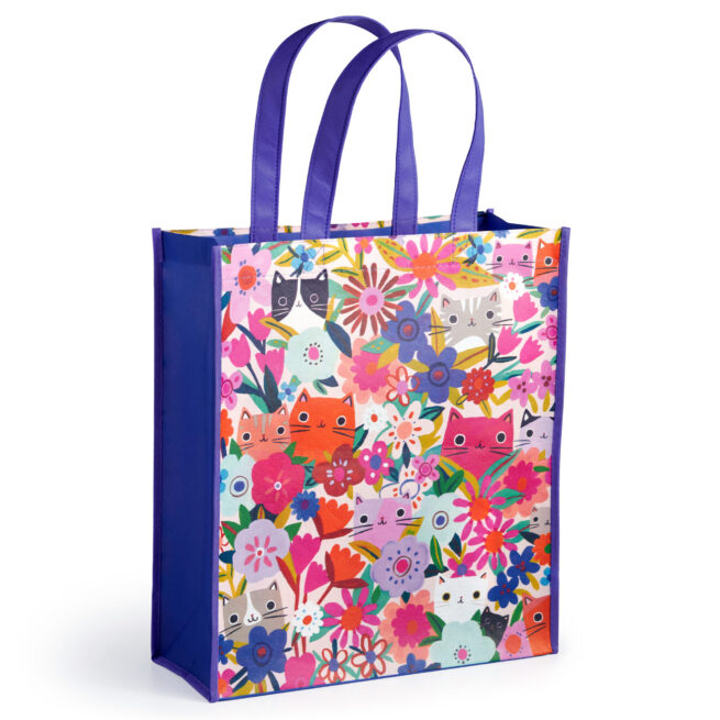 Mudpuppy Reusable Shopping Bag - Blooming Cats