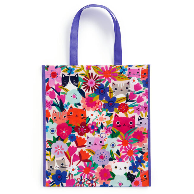Mudpuppy Reusable Shopping Bag - Blooming Cats - Image 2