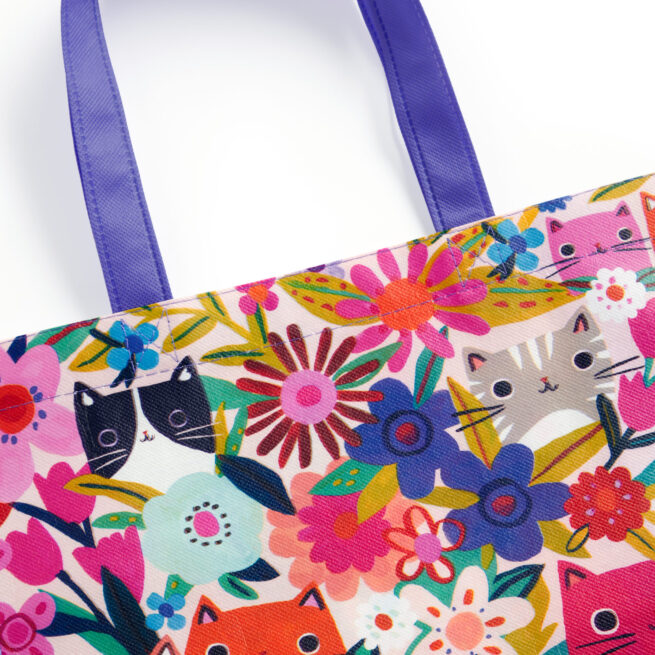 Mudpuppy Reusable Shopping Bag - Blooming Cats - Image 3