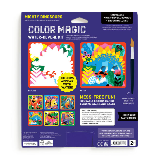 Mudpuppy Colour Magic Water Reveal Kit - Mighty Dinosaurs - Image 6