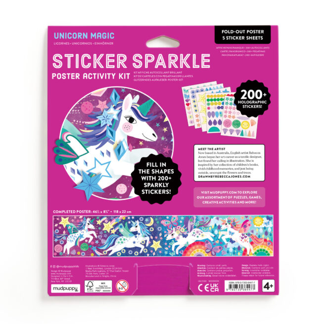 Mudpuppy Sticker Sparkle Poster Kit - Unicorn Magic - Image 6