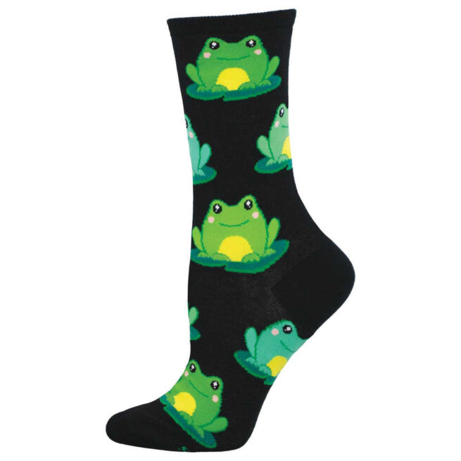 Socksmith Ladies Socks - Friendly Frogs Black