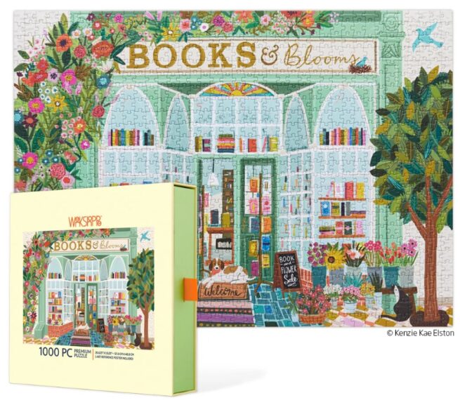WerkShoppe 1000 Pc Puzzle – Books & Blooms