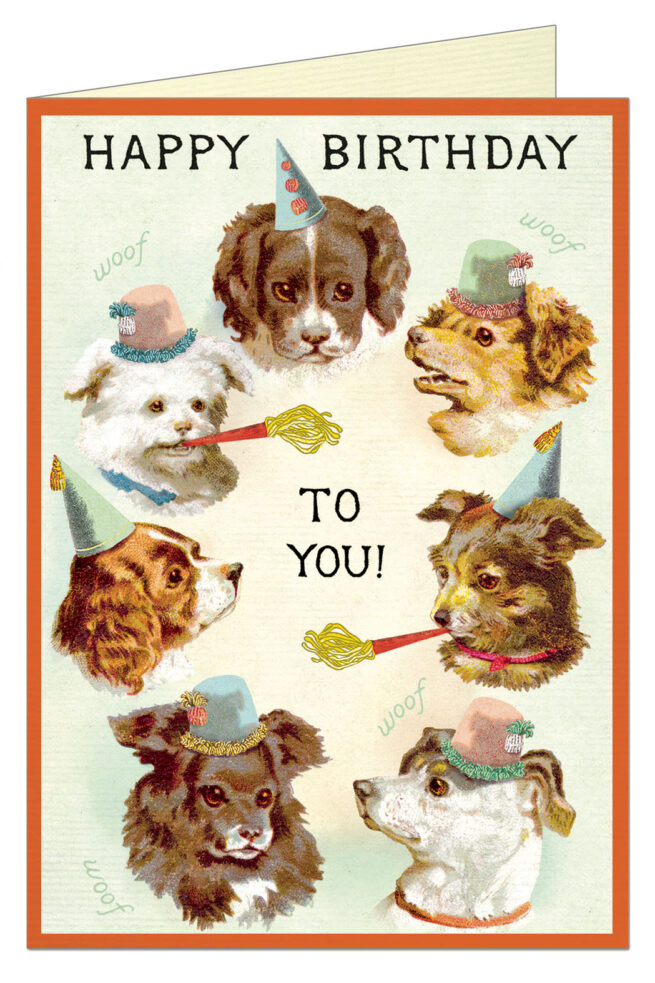 Cavallini Greeting Card -  HB Dog Party