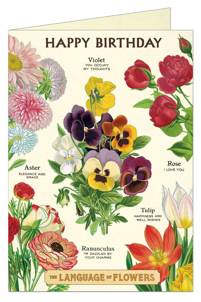 Cavallini Greeting Card – HB Language of Flowers