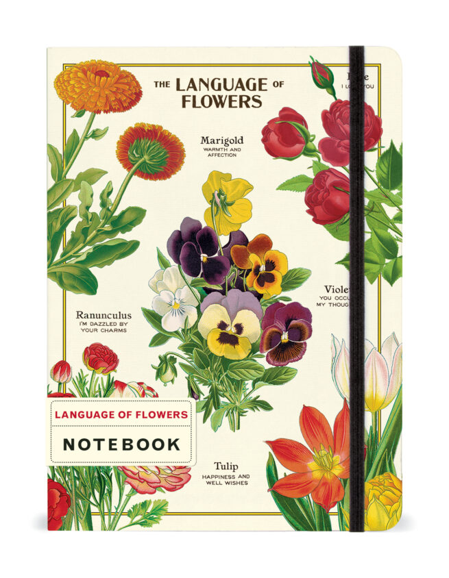 Cavallini Notebook Large -Language of Flowers