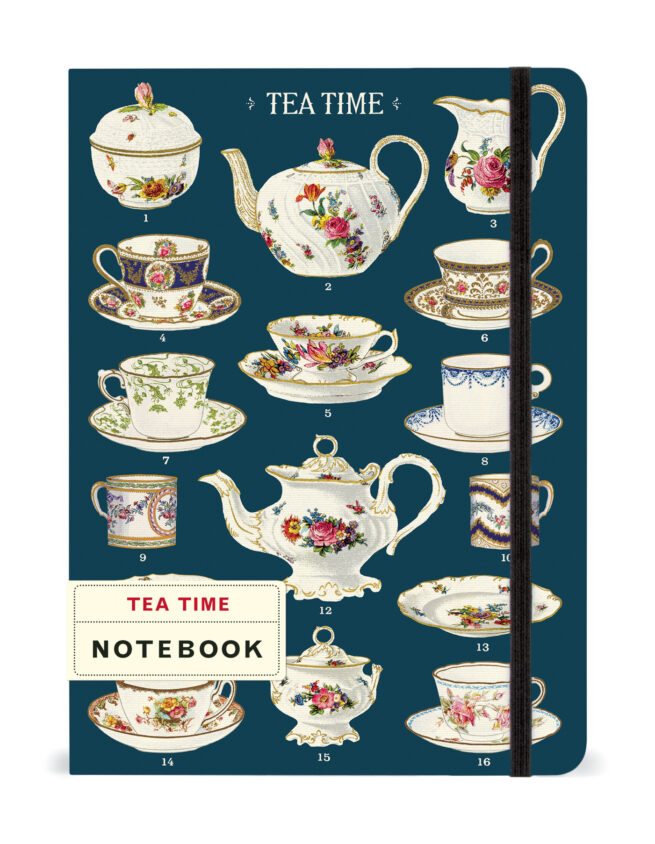 Cavallini Notebook Large -Tea Time