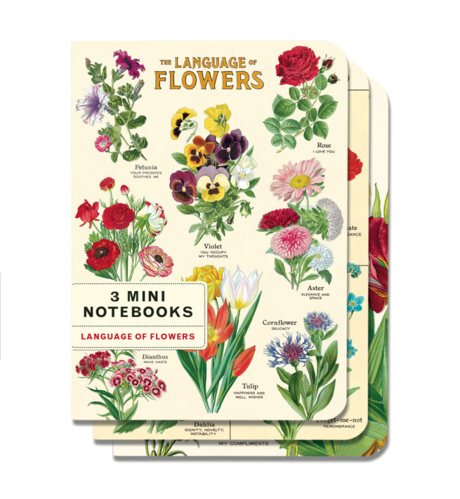 Cavallini Notebook Mini Set 3 - Language of Flowers