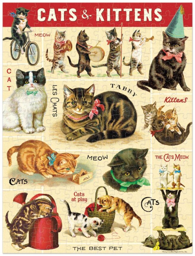 Cavallini - 240 Pc Mini Puzzle Vintage Cats - Image 3