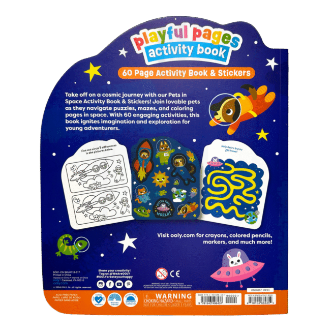 Ooly Playful Pages Activity Book – Pets in Space - Image 6