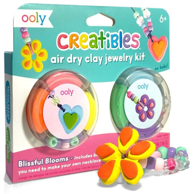 Ooly Creatibles Air Dry Clay Jewellery Kit - Blissful Blooms