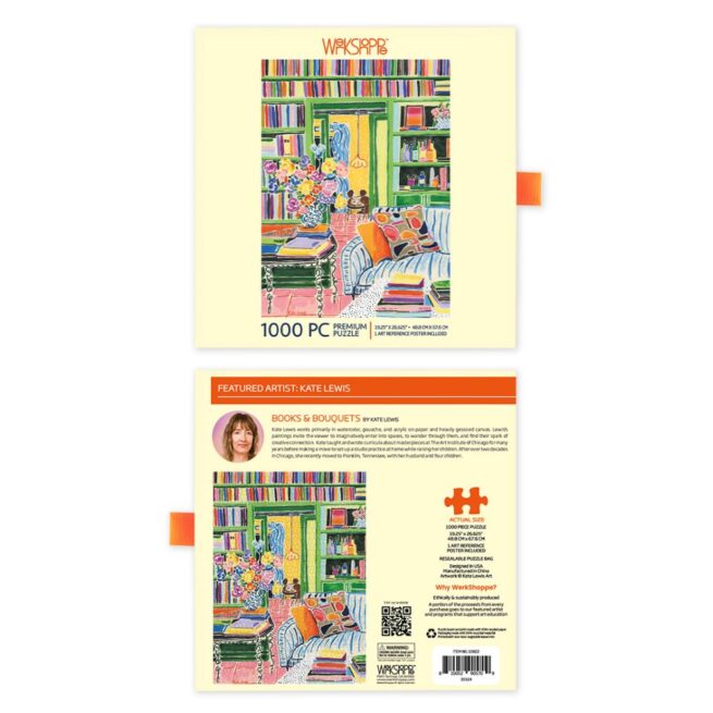 WerkShoppe 1000Pc Puzzle - Books & Bouquet - Image 3