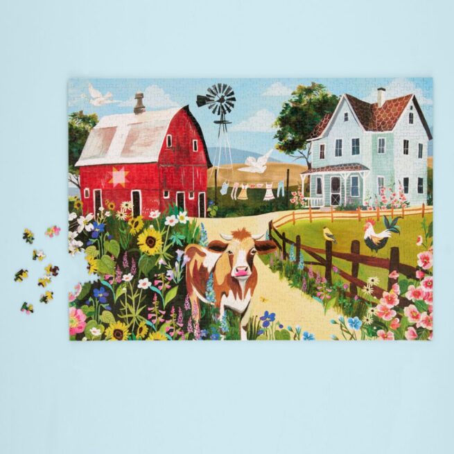 WerkShoppe 1000Pc Puzzle - Wildflower Farm - Image 4